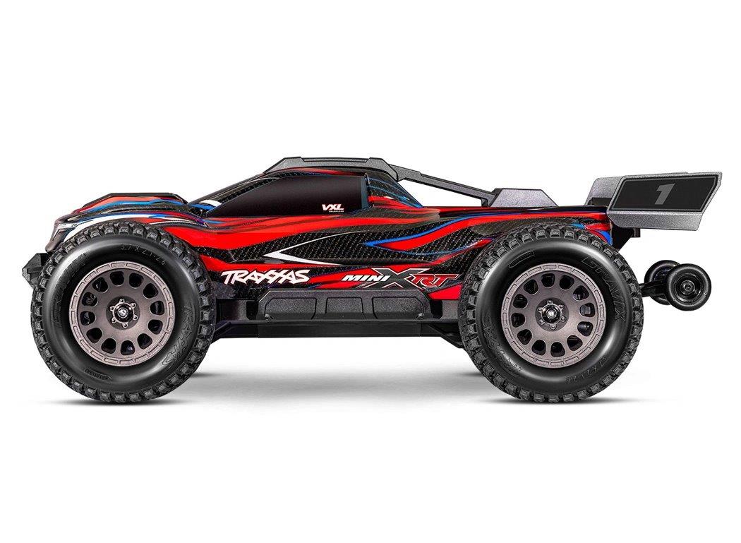 Traxxas Mini XRT RTR TQi VXL-3s Röd - USB-C Laddare / 2s LiPo med ESC Kylfläkt - 3