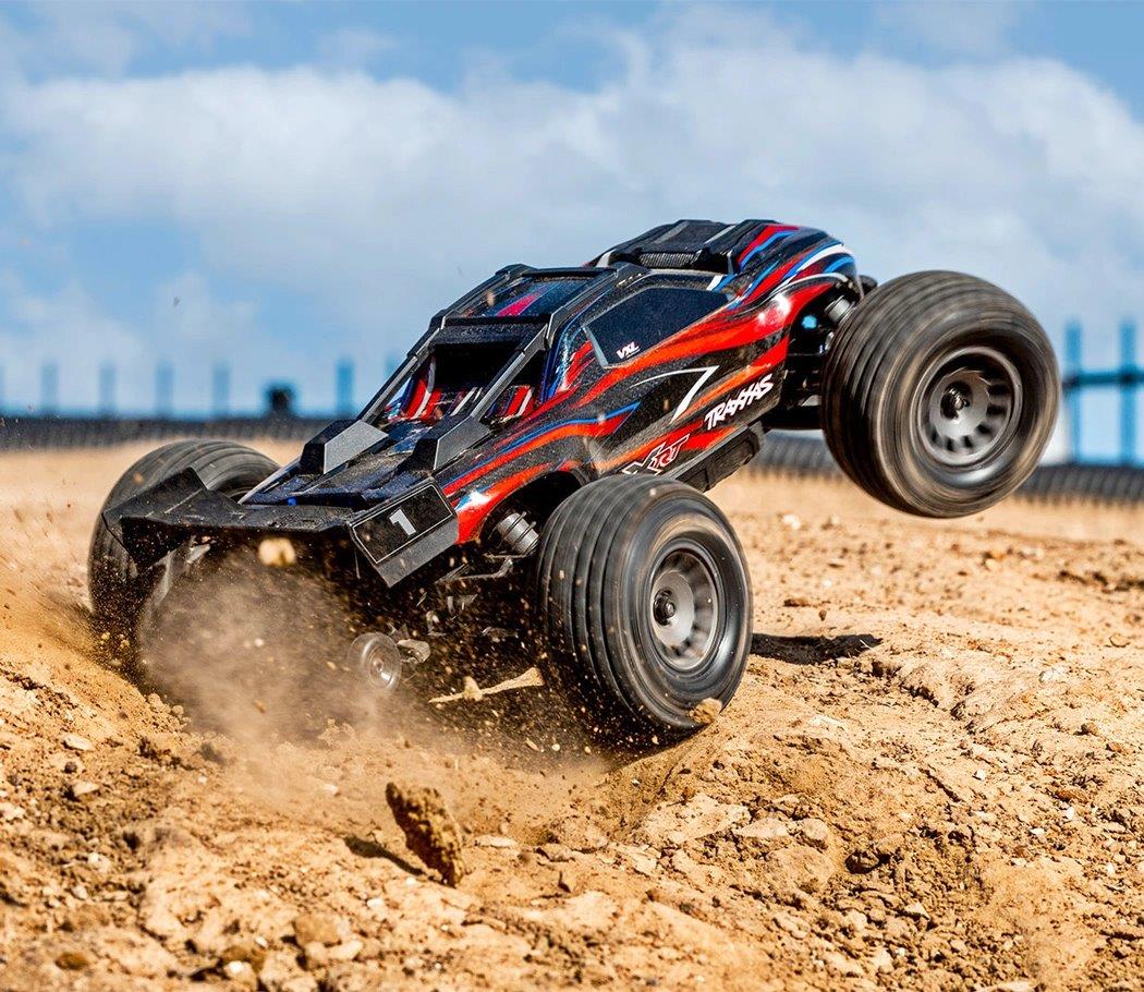 Traxxas Mini XRT RTR TQi VXL-3s Röd - USB-C Laddare / 2s LiPo med ESC Kylfläkt - 11