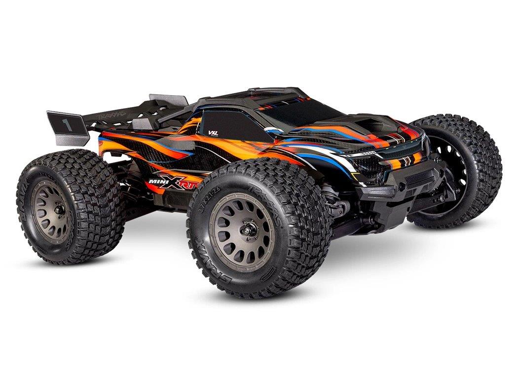 Traxxas Mini XRT RTR TQi VXL-3s Orange- USB-C Laddare / 2s LiPo med ESC Kylfläkt