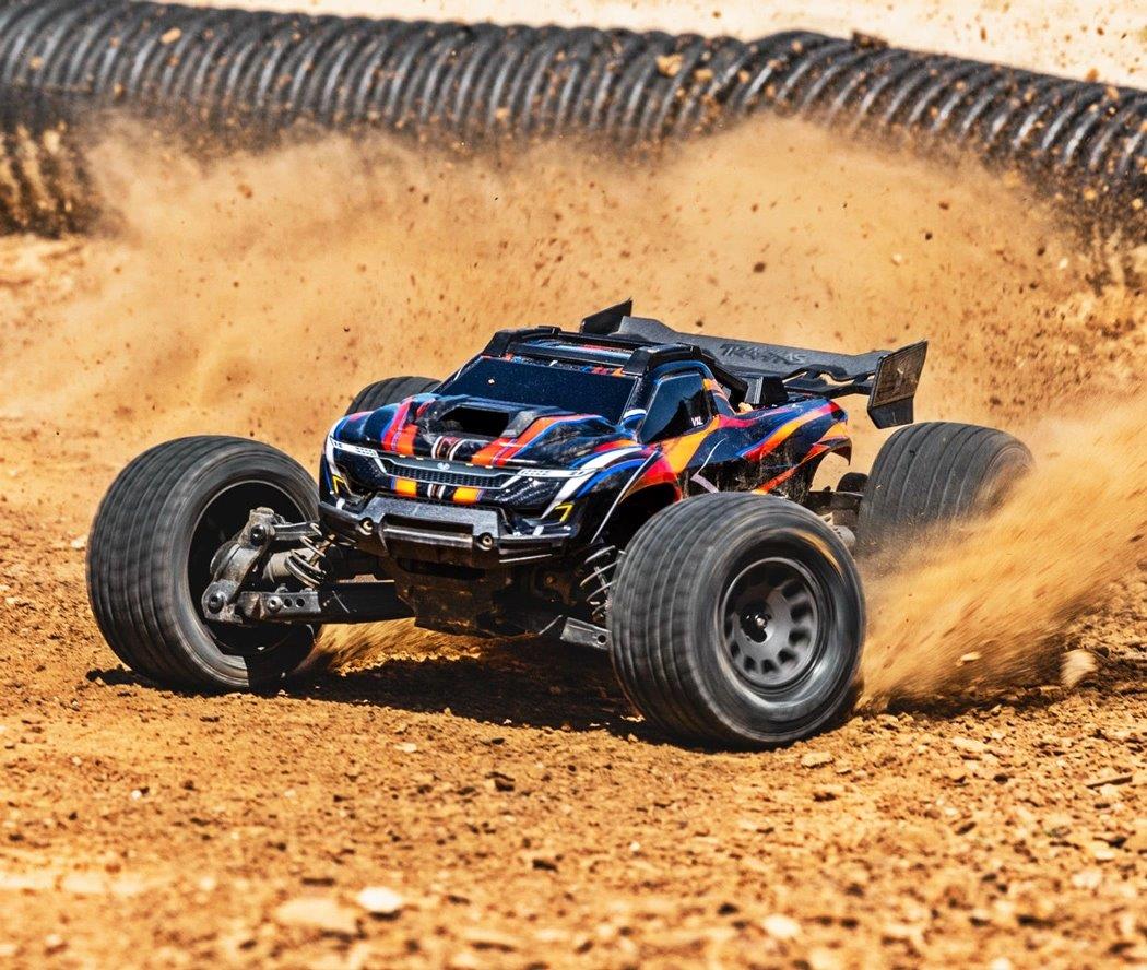Traxxas Mini XRT RTR TQi VXL-3s Orange- USB-C Laddare / 2s LiPo med ESC Kylfläkt - 10