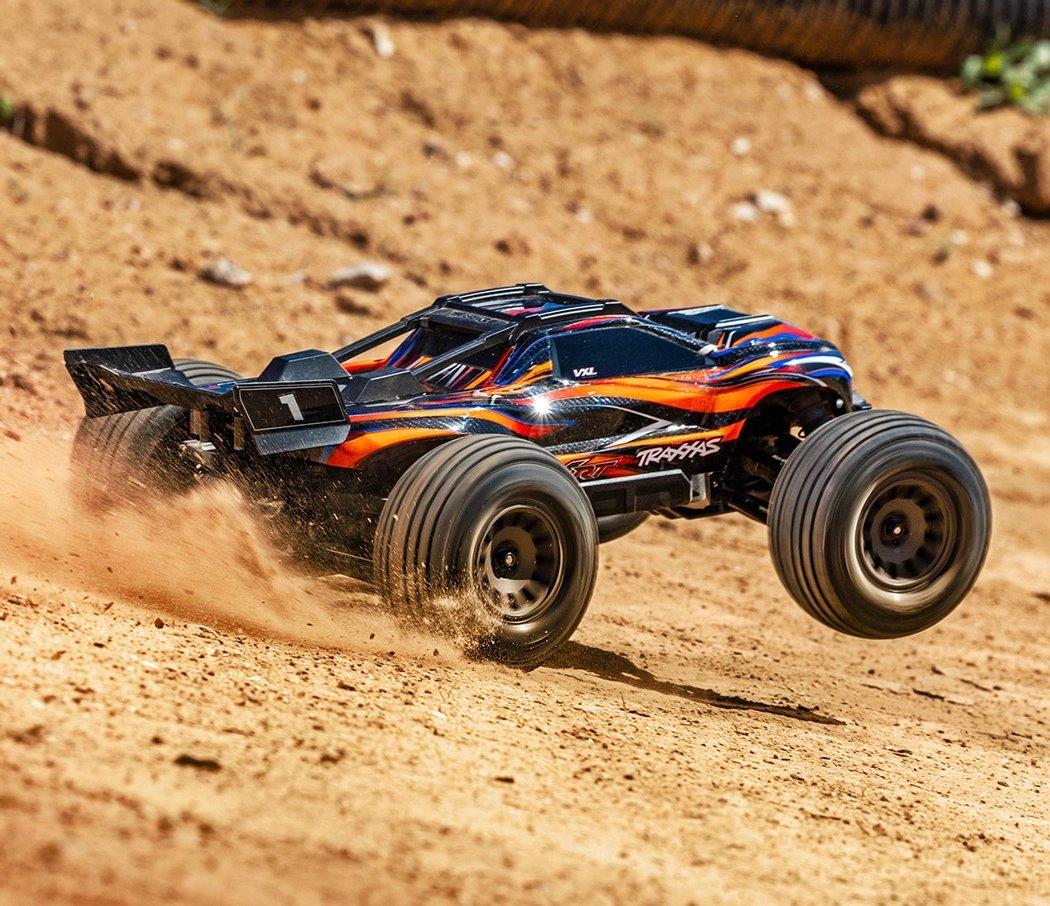 Traxxas Mini XRT RTR TQi VXL-3s Orange- USB-C Laddare / 2s LiPo med ESC Kylfläkt - 9