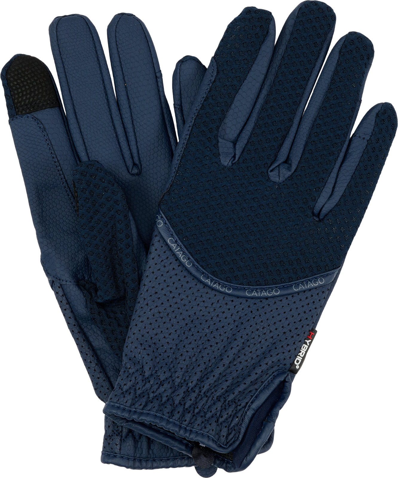 Catago Hybrid sommer ridehanske sort og navy - 3