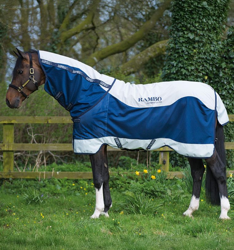 Horseware Rambo Summer Series Summer Rain Rug 0g – Navy/Grey