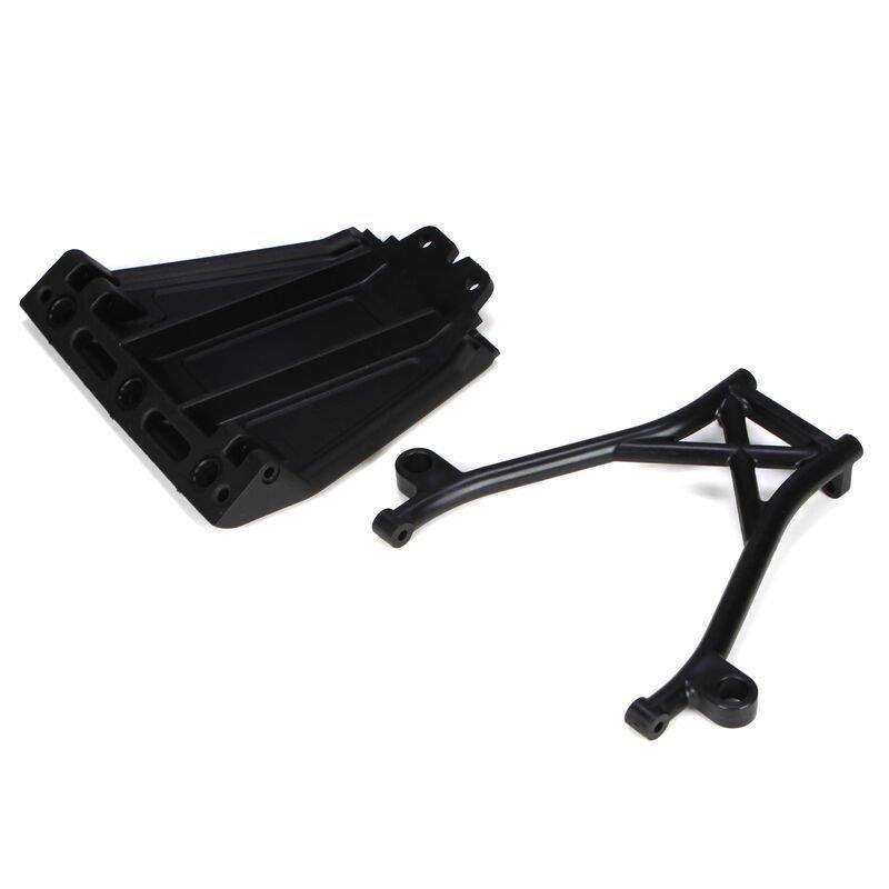 LOSI Front Skid Plate, Bumper Brace & Spacers: 5IVE-T