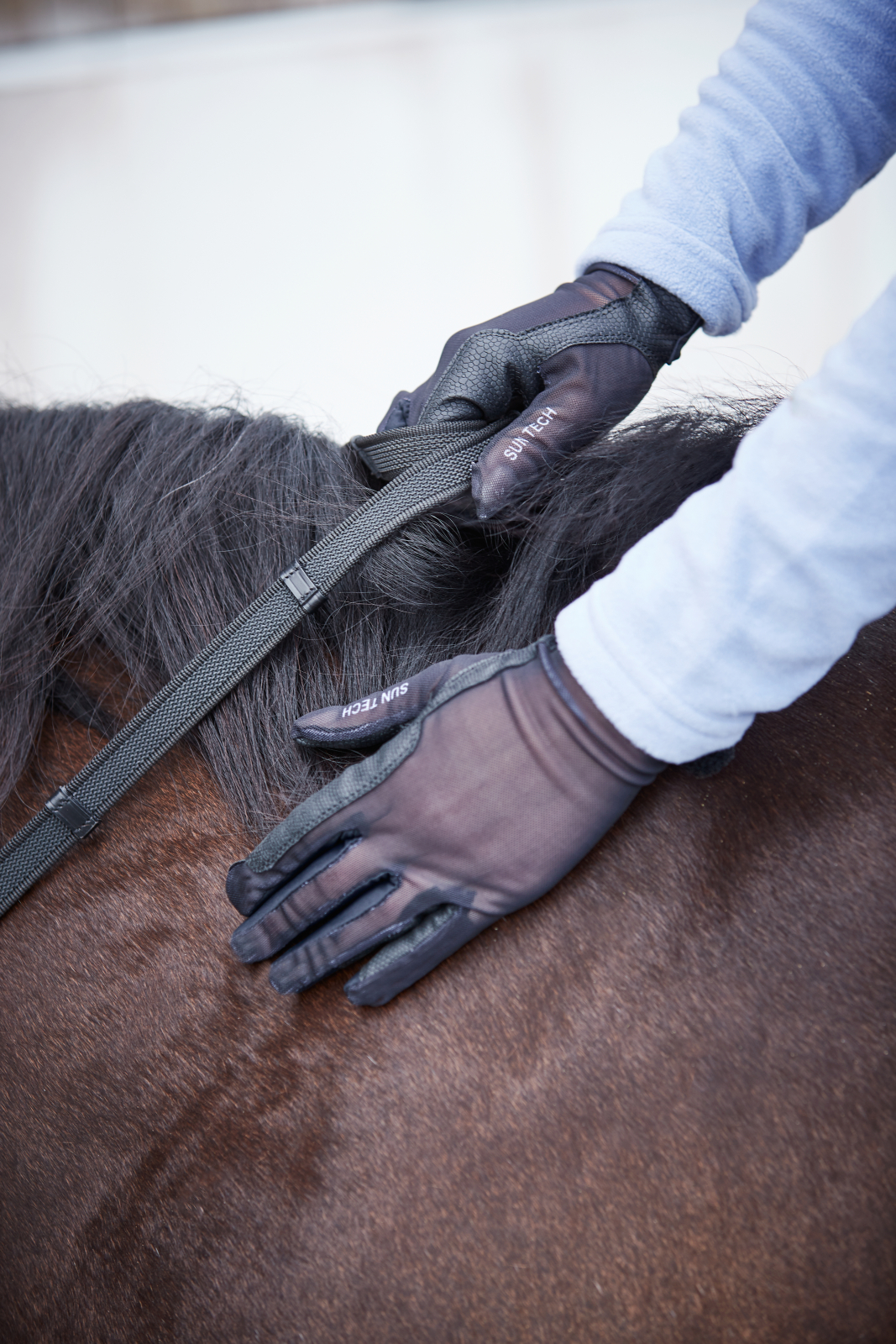 Equipage Equipage Bai Sun-Tech mesh ridehanske