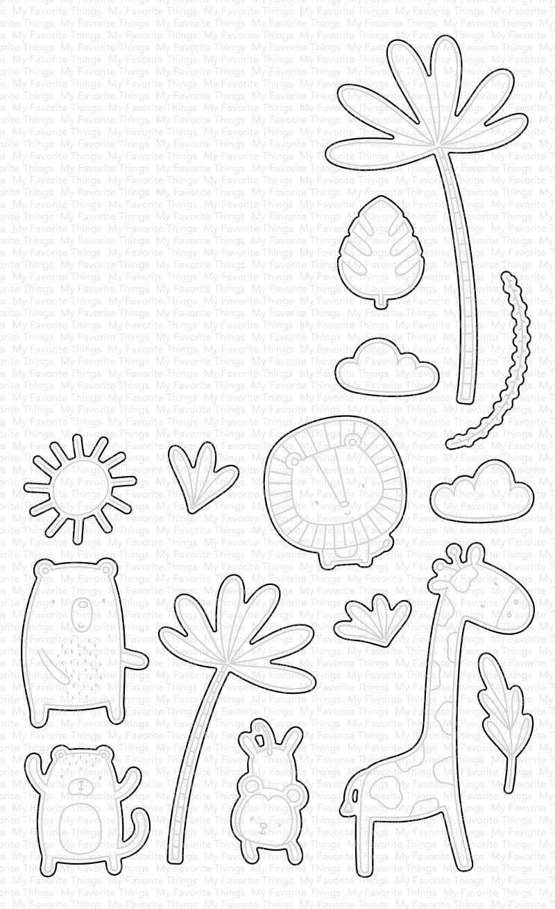MY FAVORITE THINGS -Sweet Safari  STAMP& DIE SET - 3
