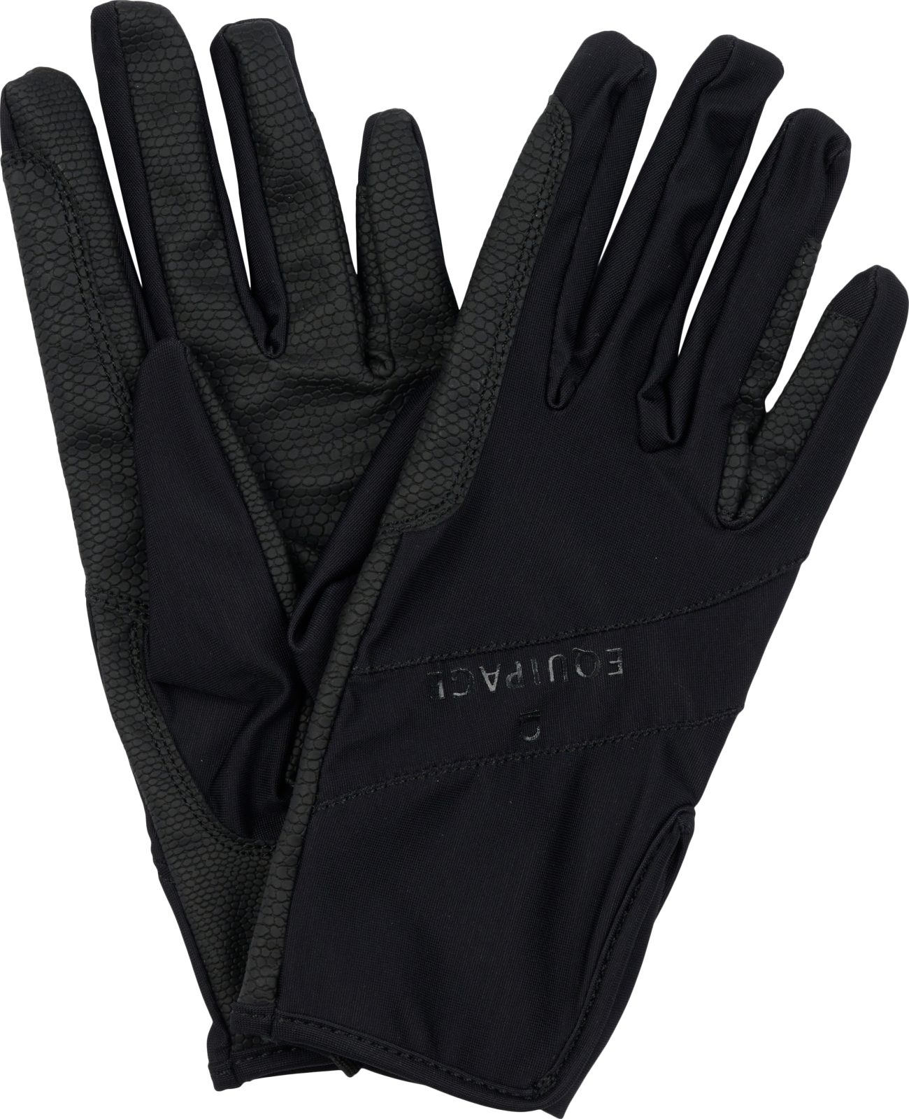 Equipage Hale mesh ridehansker sort og navy