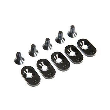 LOSI Engine Mount Insert and Screws 20T, Black (5): 5ive-T 2.0 (fits 62T spur)