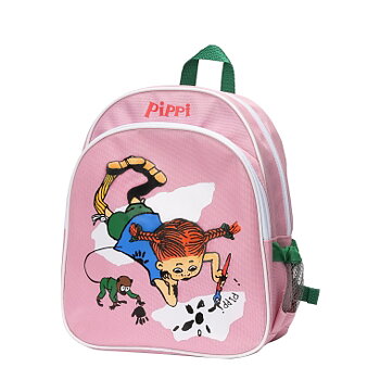 Pippi barnryggsäck rosa, höjd 30 cm