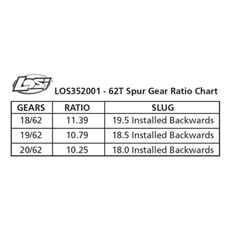 LOSI Spur Gear, Center Diff, 62T: 5T, MINI WRC - 2