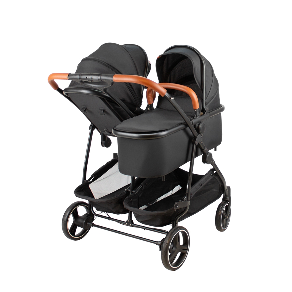 Syskonvagn BabyTrold Sibbi Duo, 1 liggdel, 2 sittdelar