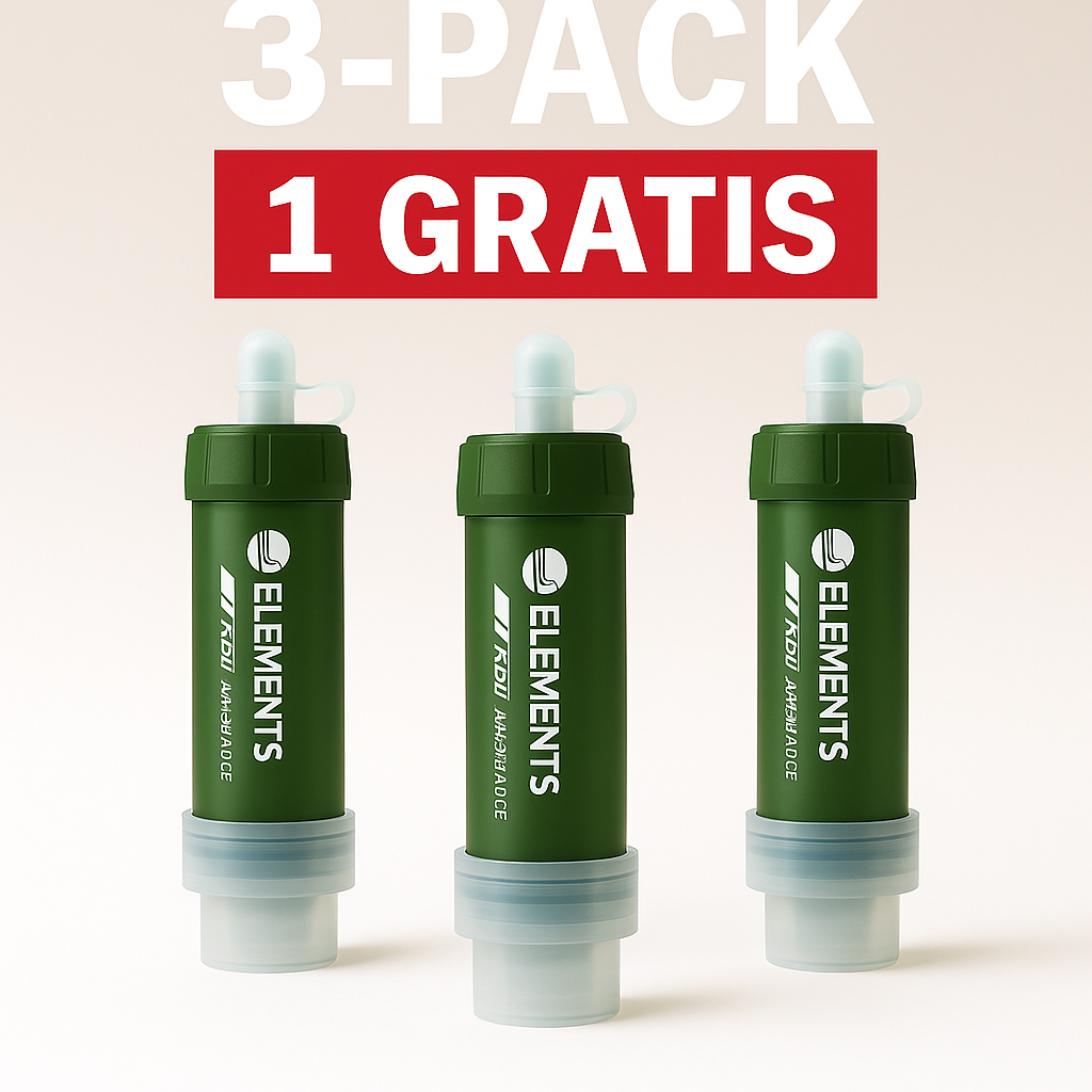 Elements Straw Water Filter | 3-pack | 1 Free