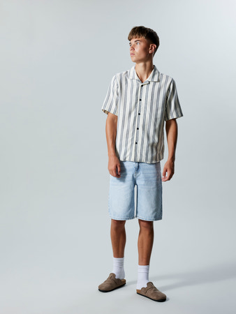 NLMHENRI SS SHIRT Shirt Dark Sapphire STRIPES - 5