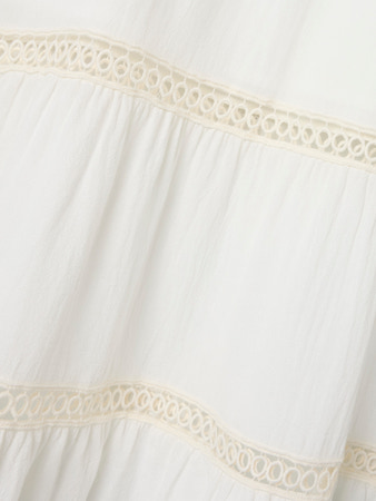 NLFHOSTA LONG SKIRT Long skirt White Alyssum - 4