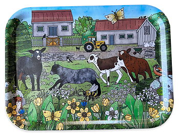 Bricka i björk 20x27 cm - Lammsläpp