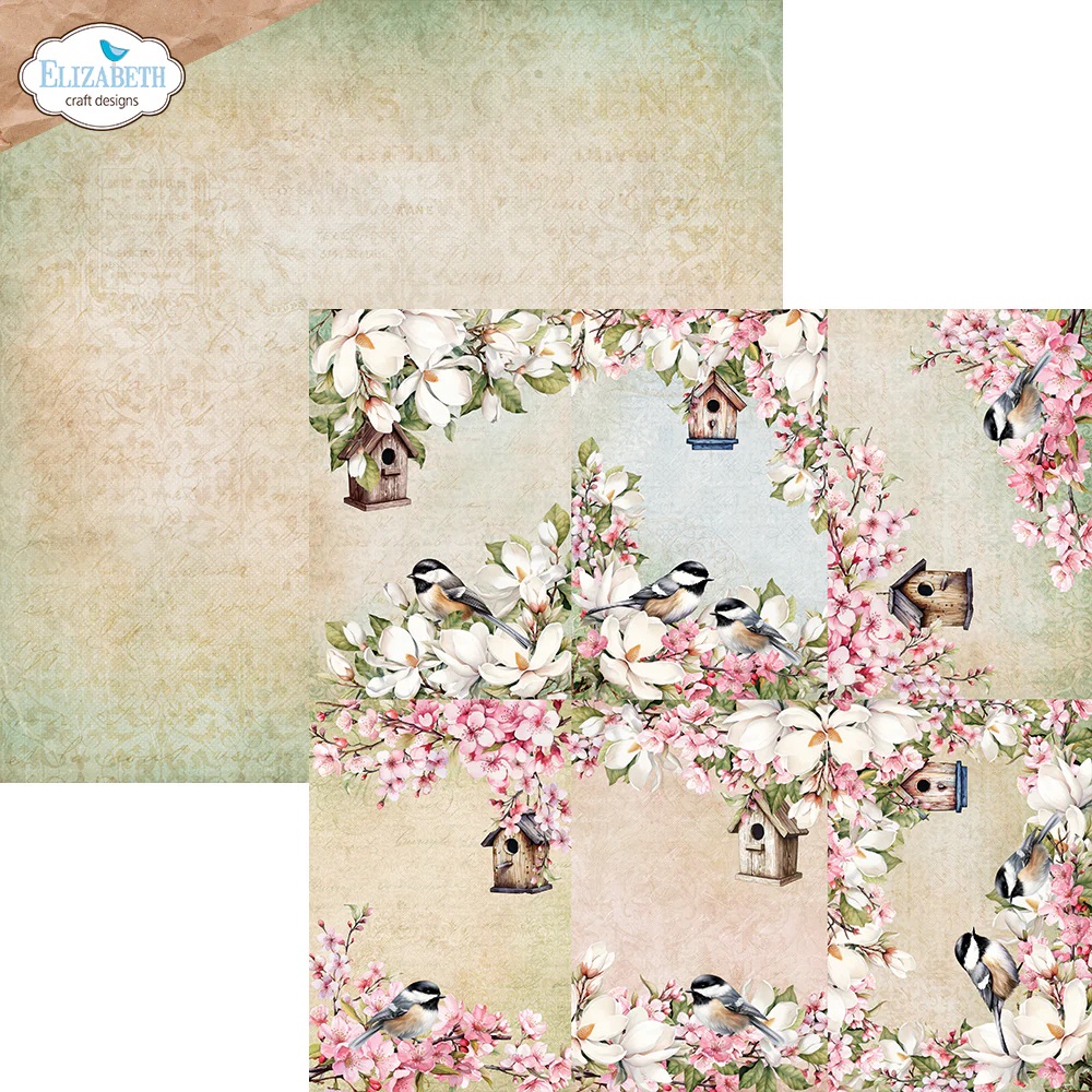 Elizabeth  -  Printed Cardstock -12x12 - Spring Blossom - 5