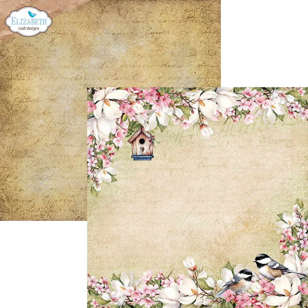 Elizabeth  -  Printed Cardstock -12x12 - Spring Blossom - 2