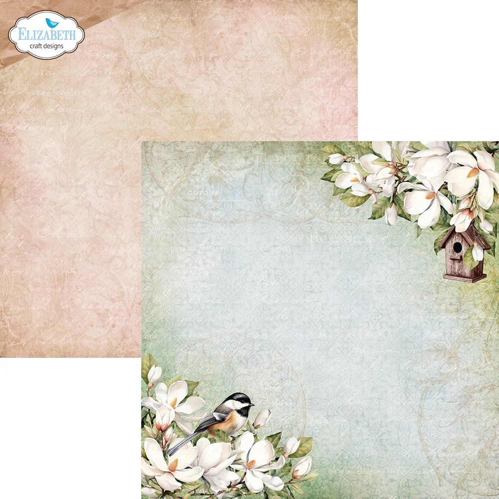 Elizabeth  -  Printed Cardstock -12x12 - Spring Blossom - 3