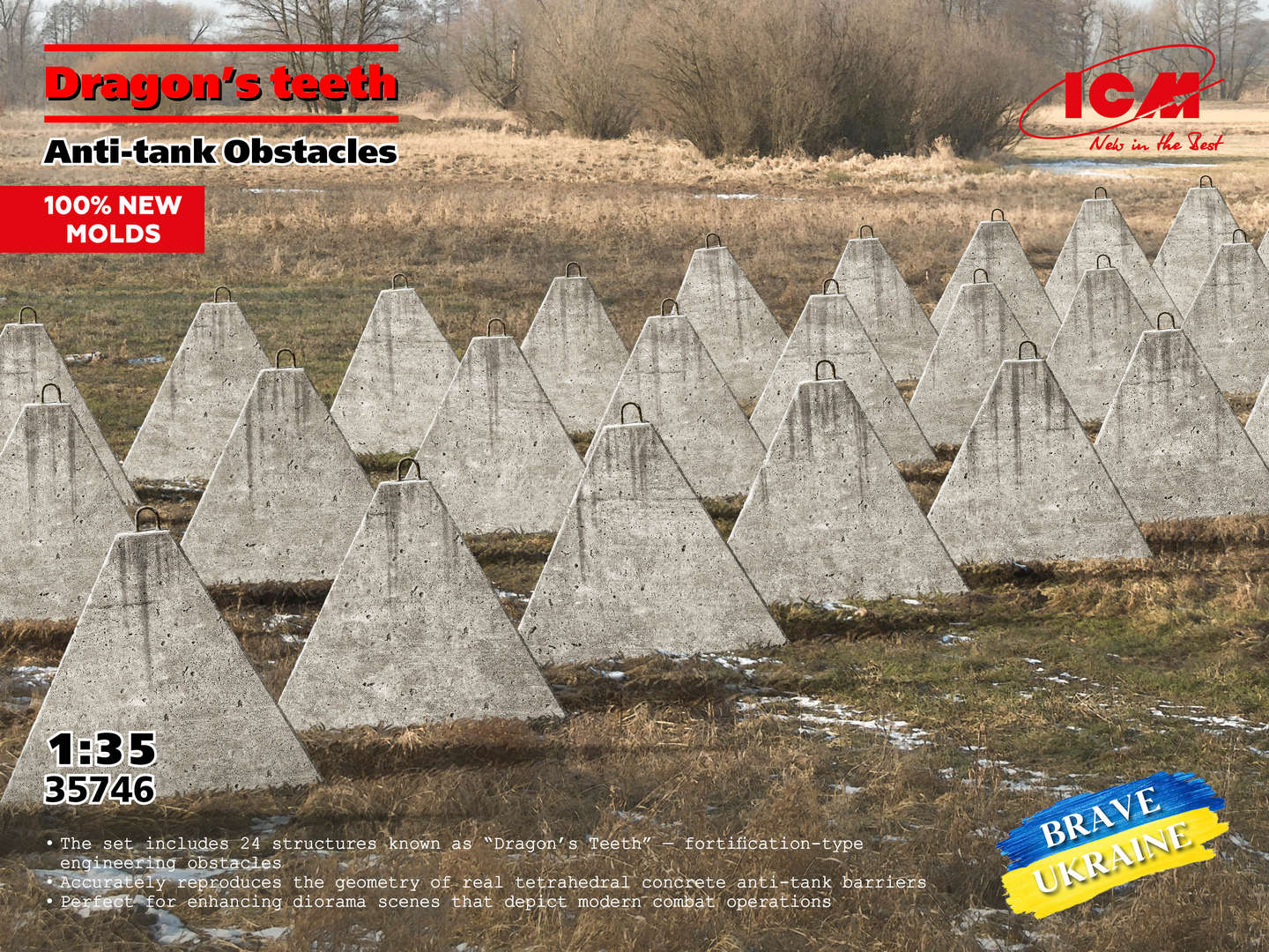 1/35 Dragon’s teeth Аnti-tank Obstacles