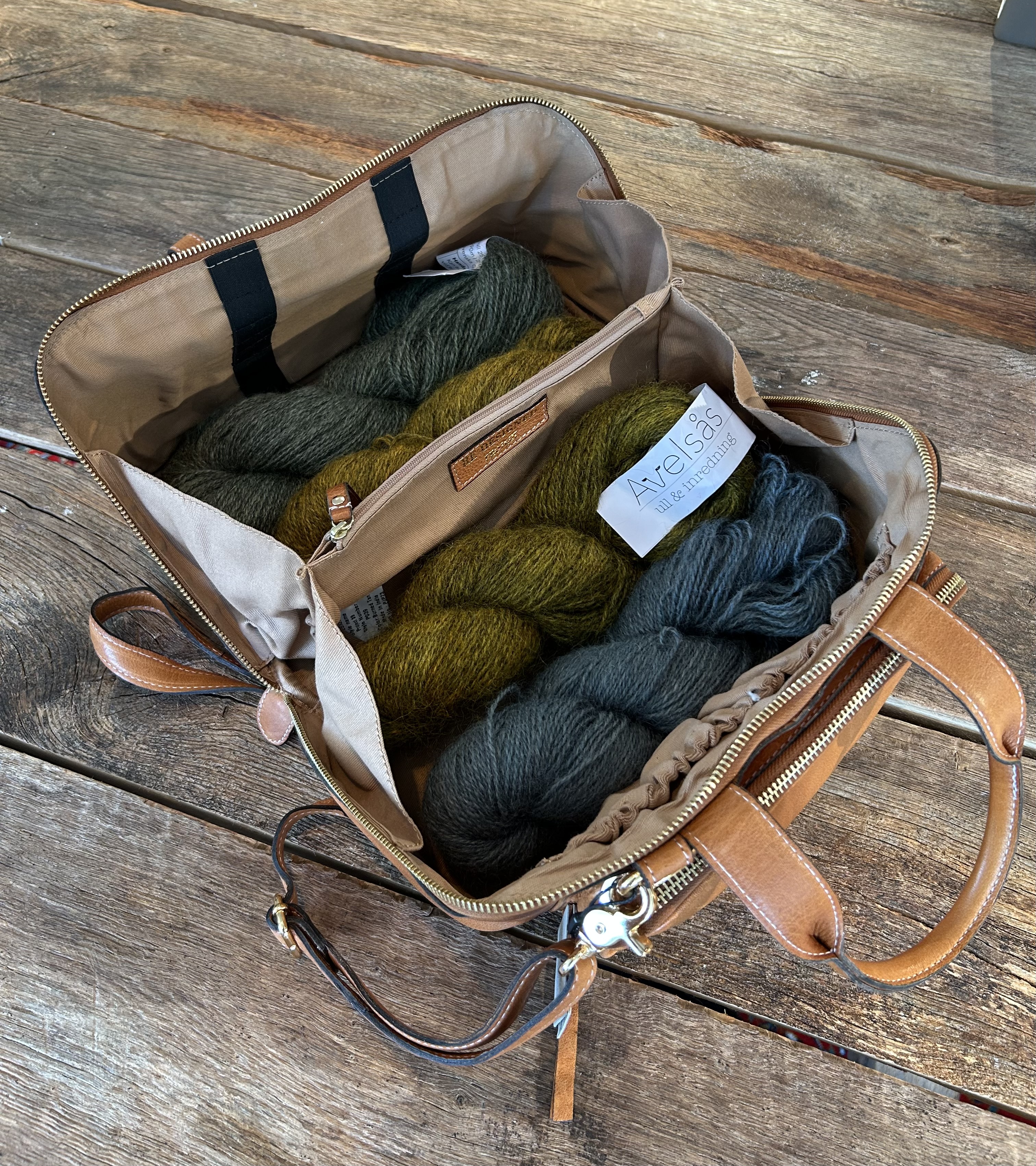 Genuine leather project bag - 2