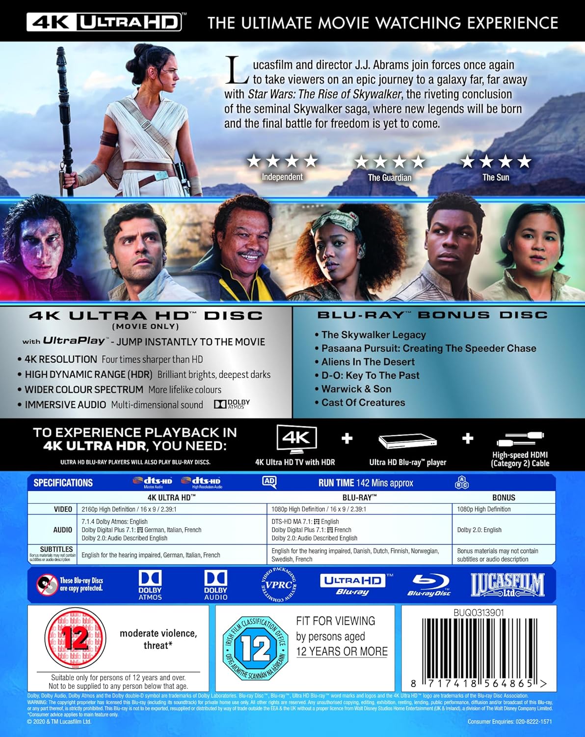 Star Wars - The Rise of Skywalker (ej svensk text) (4K Ultra HD + Blu-ray) - 2