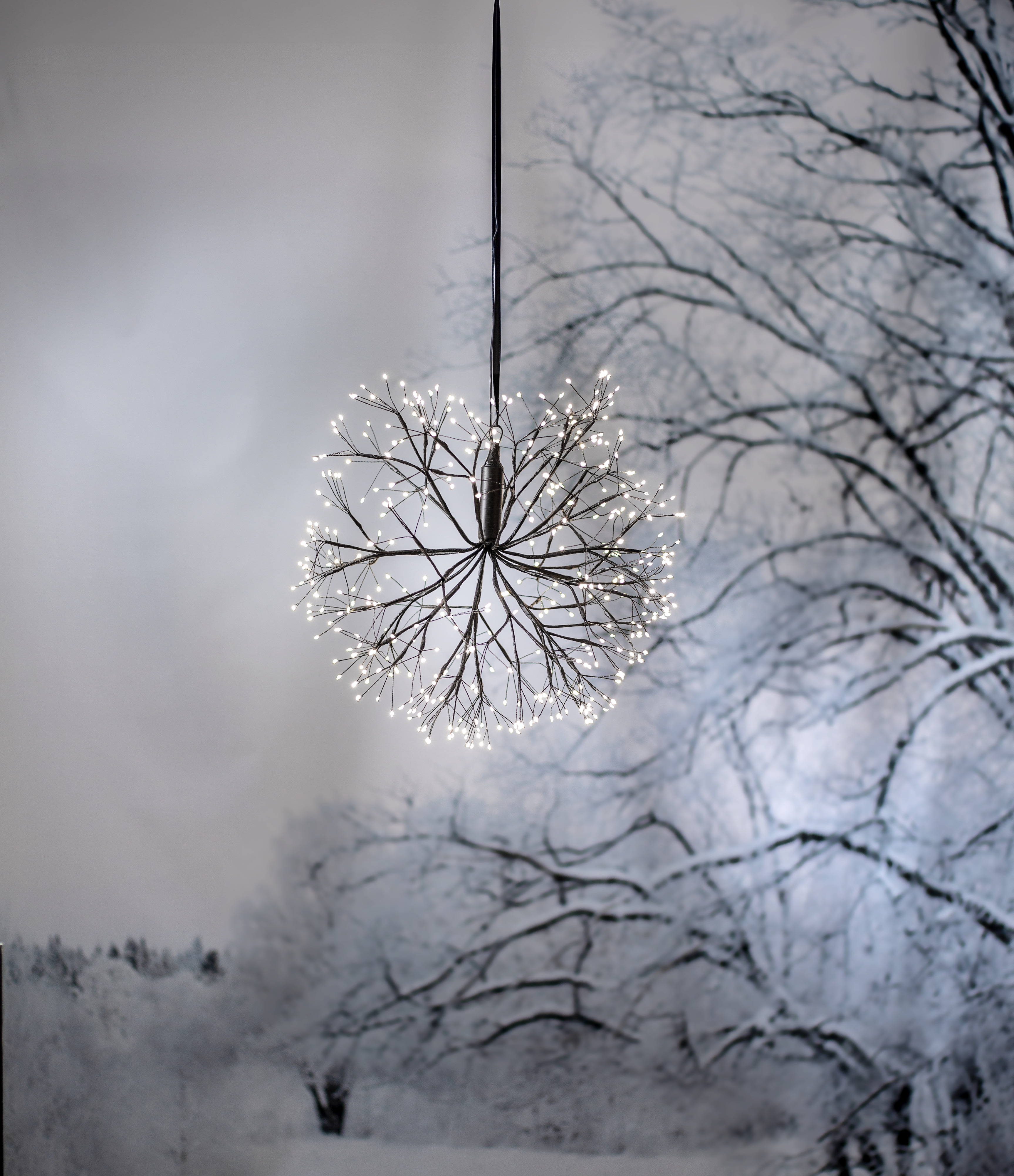 Ljushänge - Ljusboll - Hängande dekoration - 432 LED-lampor - 48x48 cm - 3