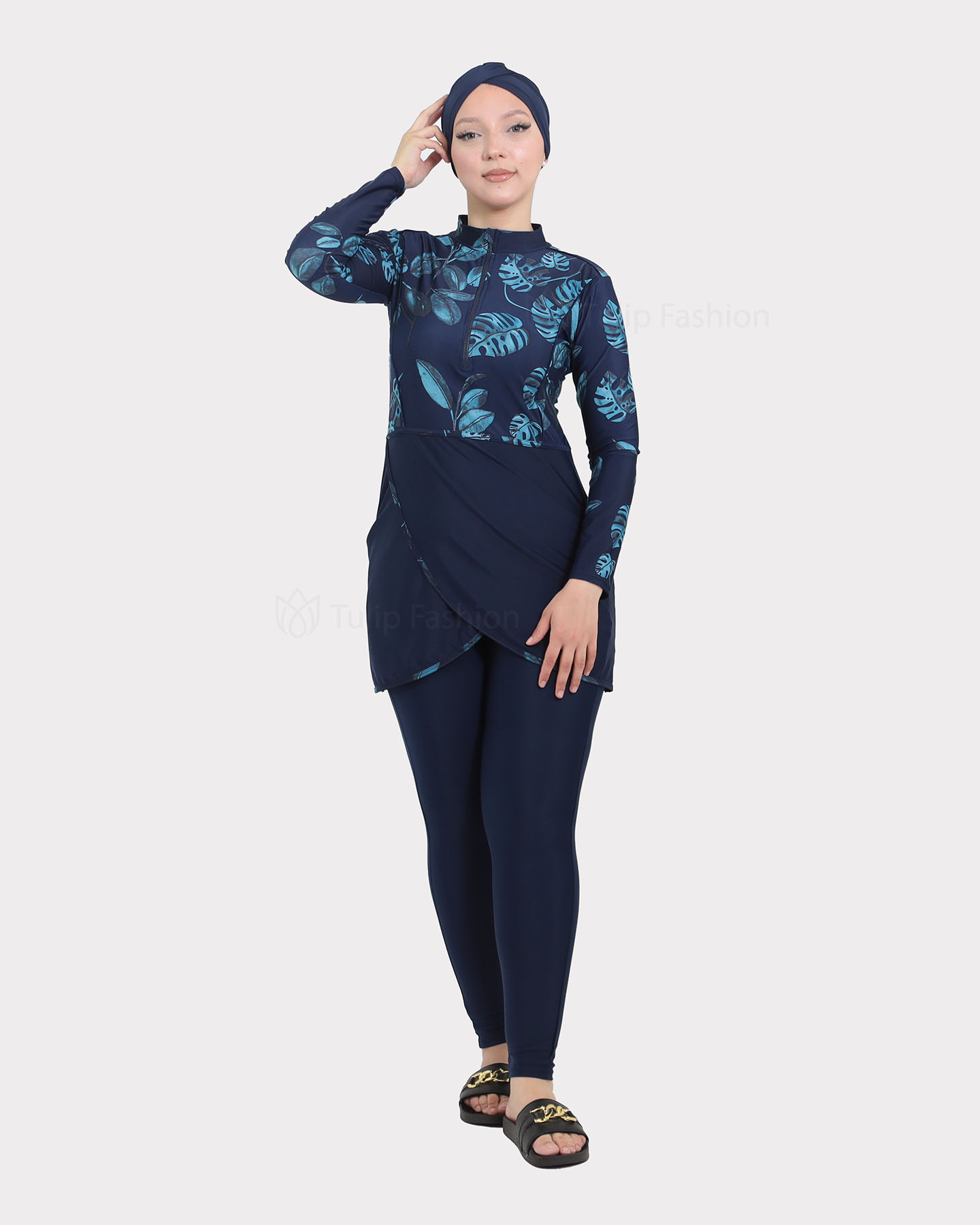Muslim Swimsuit with hijab - Navy Blue