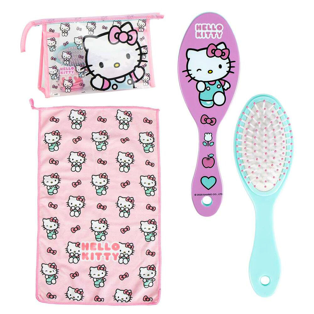 Hello Kitty Necessär med Handduk & Hårborste