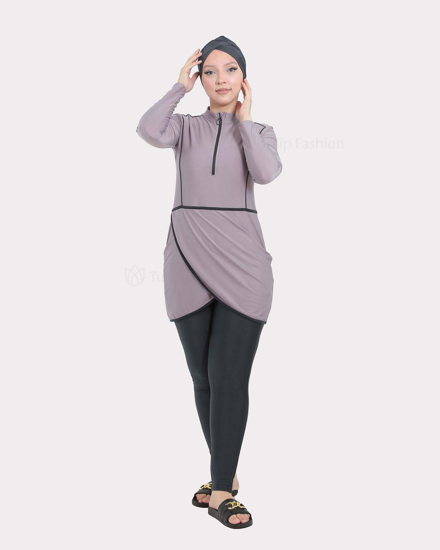 Muslim Swimsuit with hijab - Gray