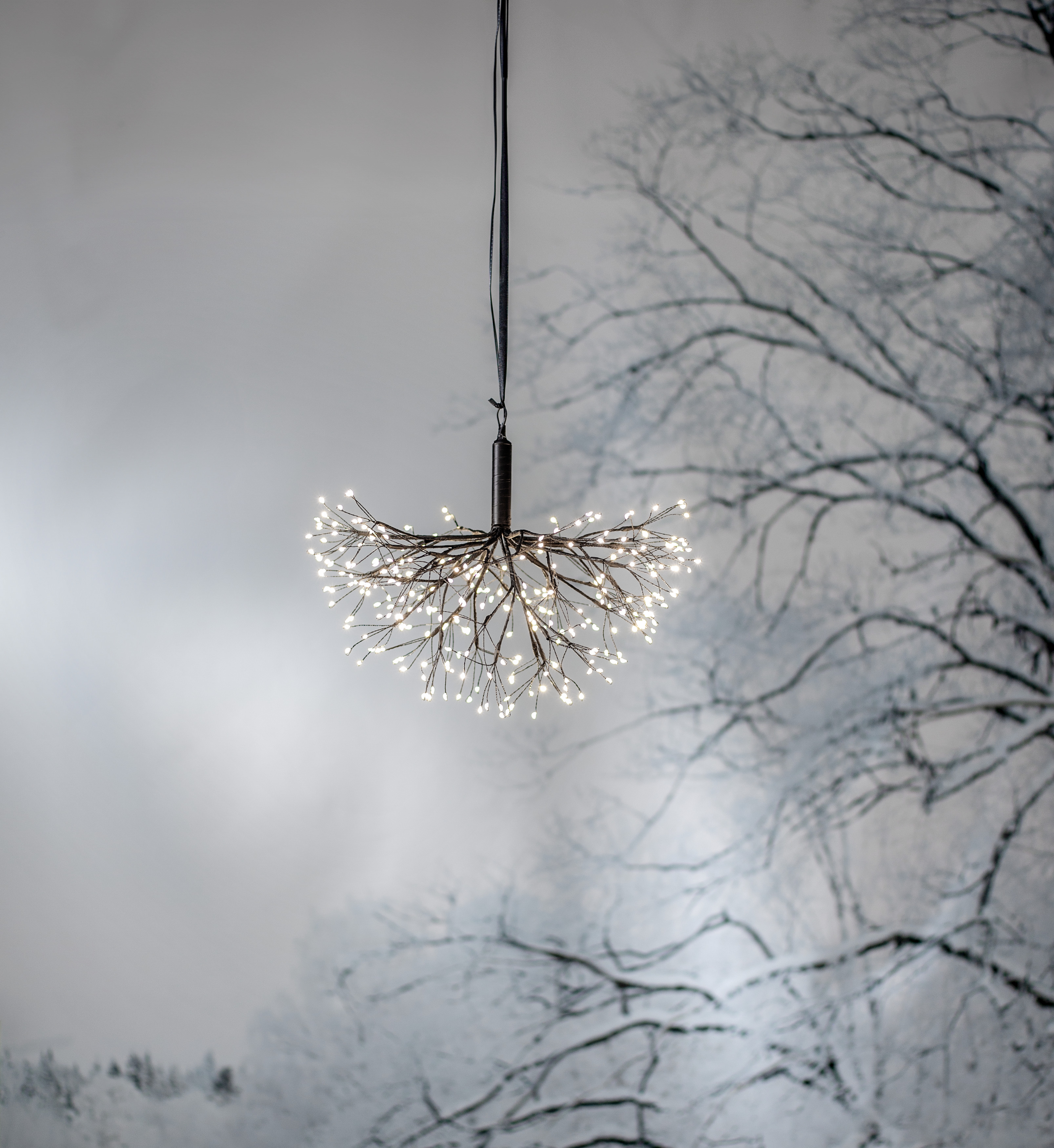 Ljushänge - Ljusboll - Hängande dekoration - 288 LED-lampor - 40x40 cm - 3