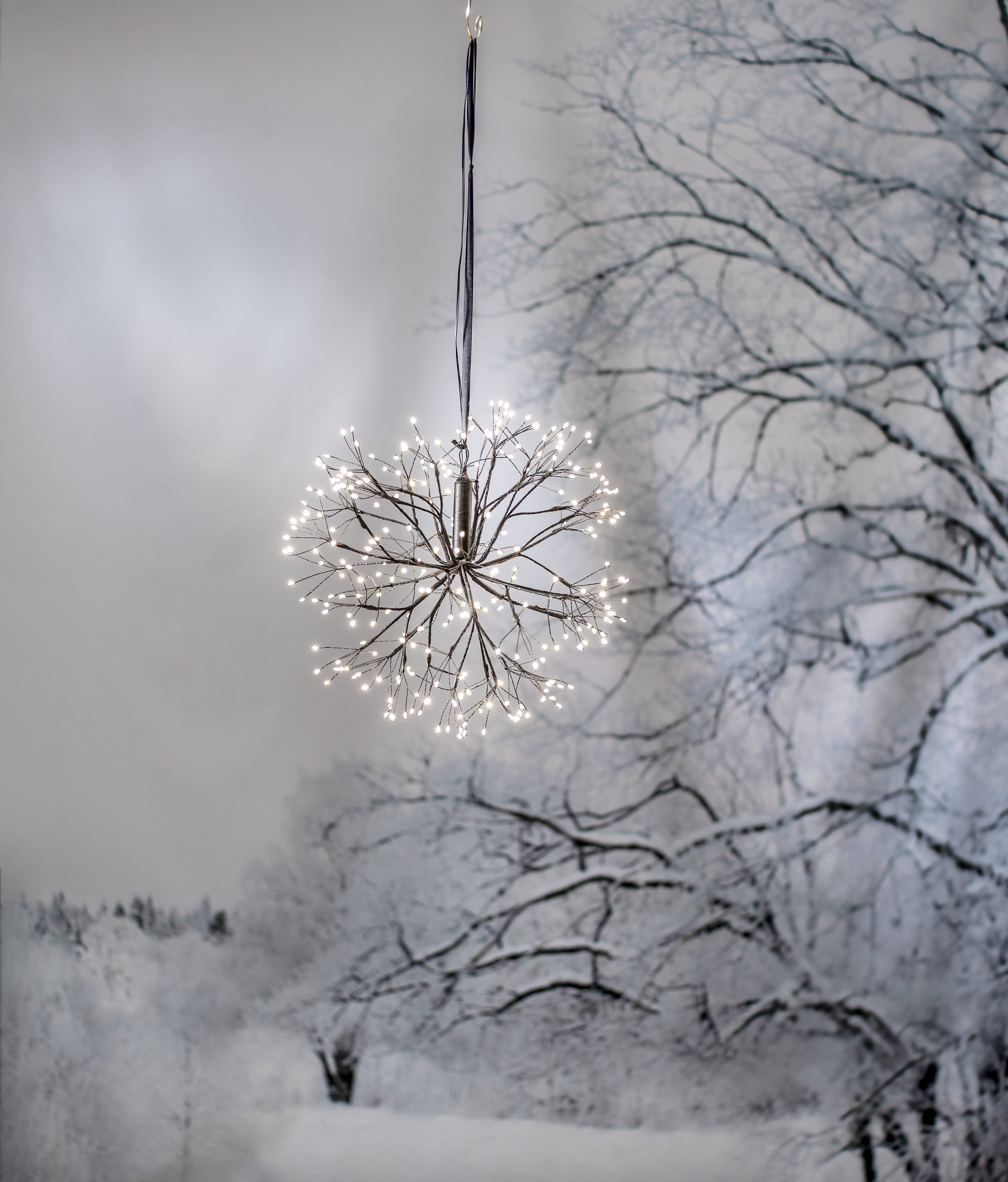 Ljushänge - Ljusboll - Hängande dekoration - 288 LED-lampor - 40x40 cm - 4