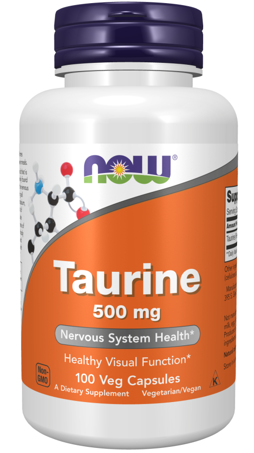 Taurine 500 mg 100 caps - Now Foods