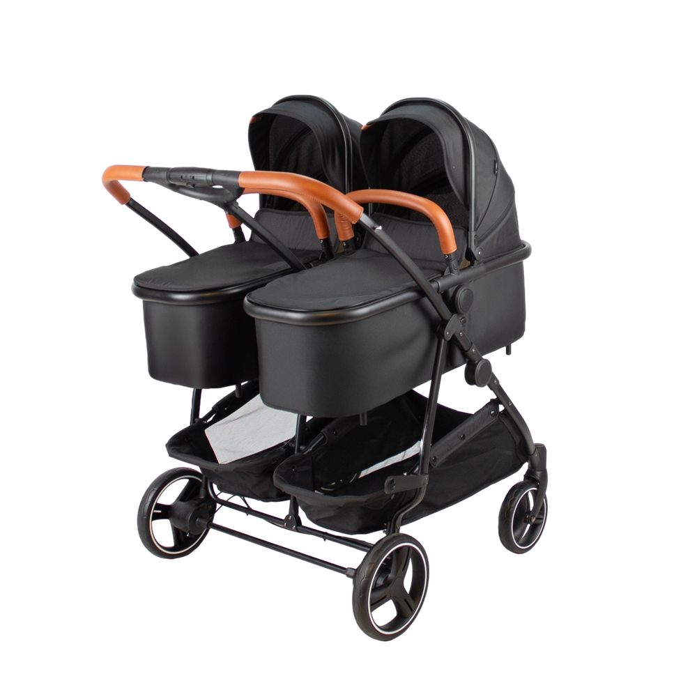 Tvillingvagn BabyTrold Sibbi Duo, 2 liggdel, 2 sittdelar