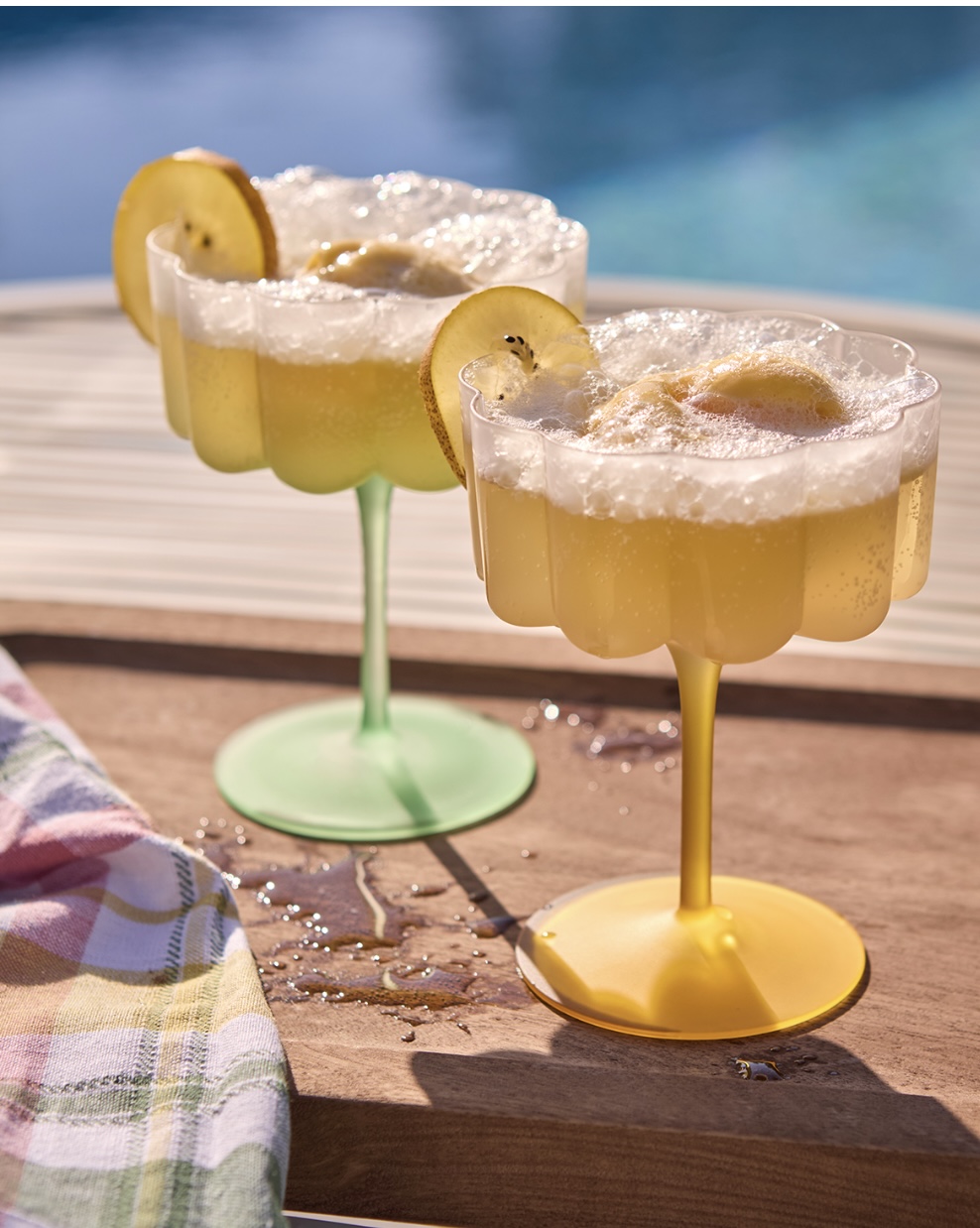 Cocktail glas / Dessert / Gul