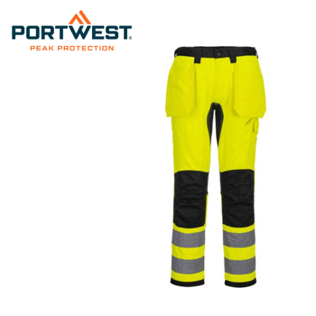 Käsityöläishousut Portwest CD889 Stretch Kl 2 Keltainen
