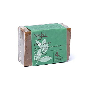 Aleppotvål med 4% lagarbladsolja/ Laurel Oil - 155gram