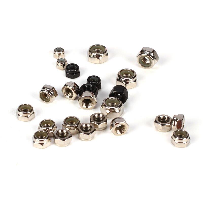 LOSI Lock Nut Asst. 3,4,5,6MM (24): 5IVE-T, MINI WRC