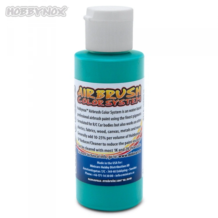 Hobbynox HN22080 Airbrush Color Solid Aqua Blå 60ml - 2