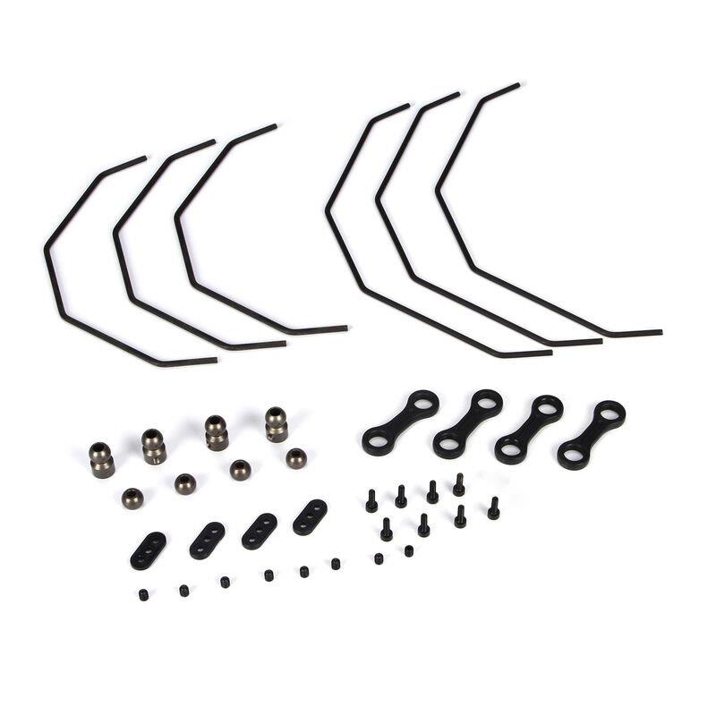 LOSI Sway Bar Set and Hardware (3 Each Front and Rear): 5IVE-T, MINI WRC