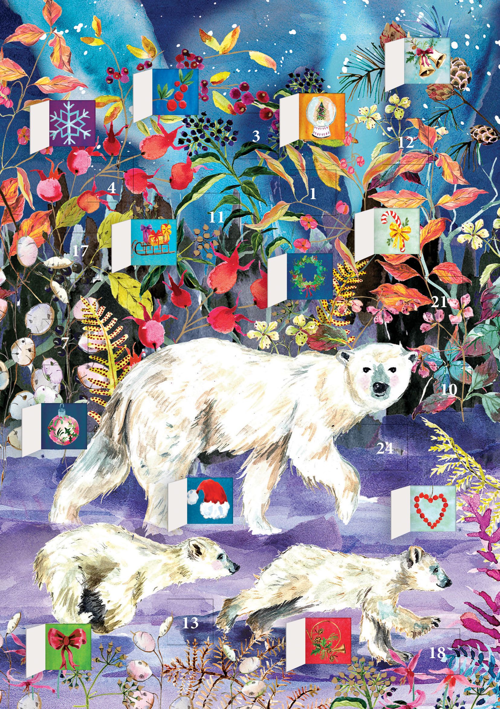 Aurora Bears Advent Calendar Card - 2