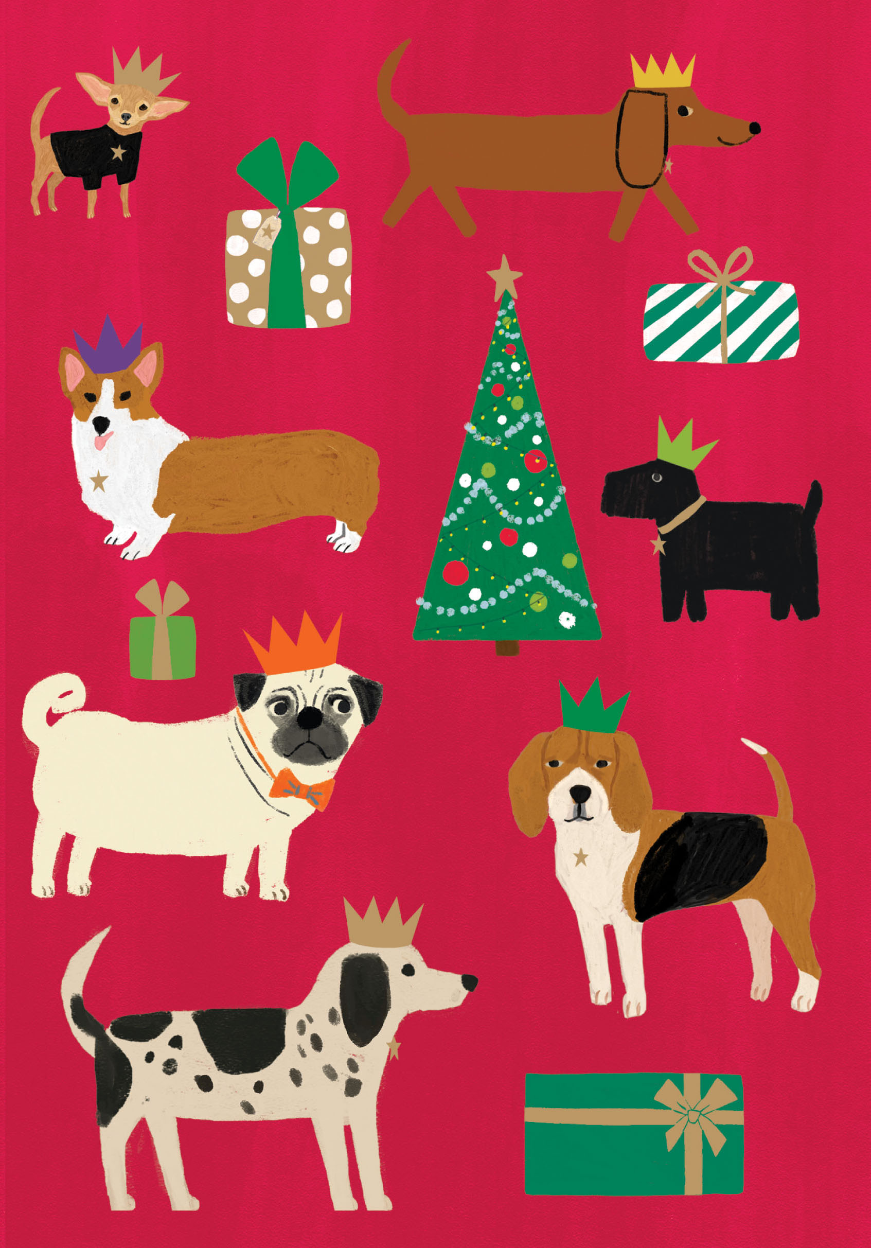 Chouchou Chien Greeting Card single