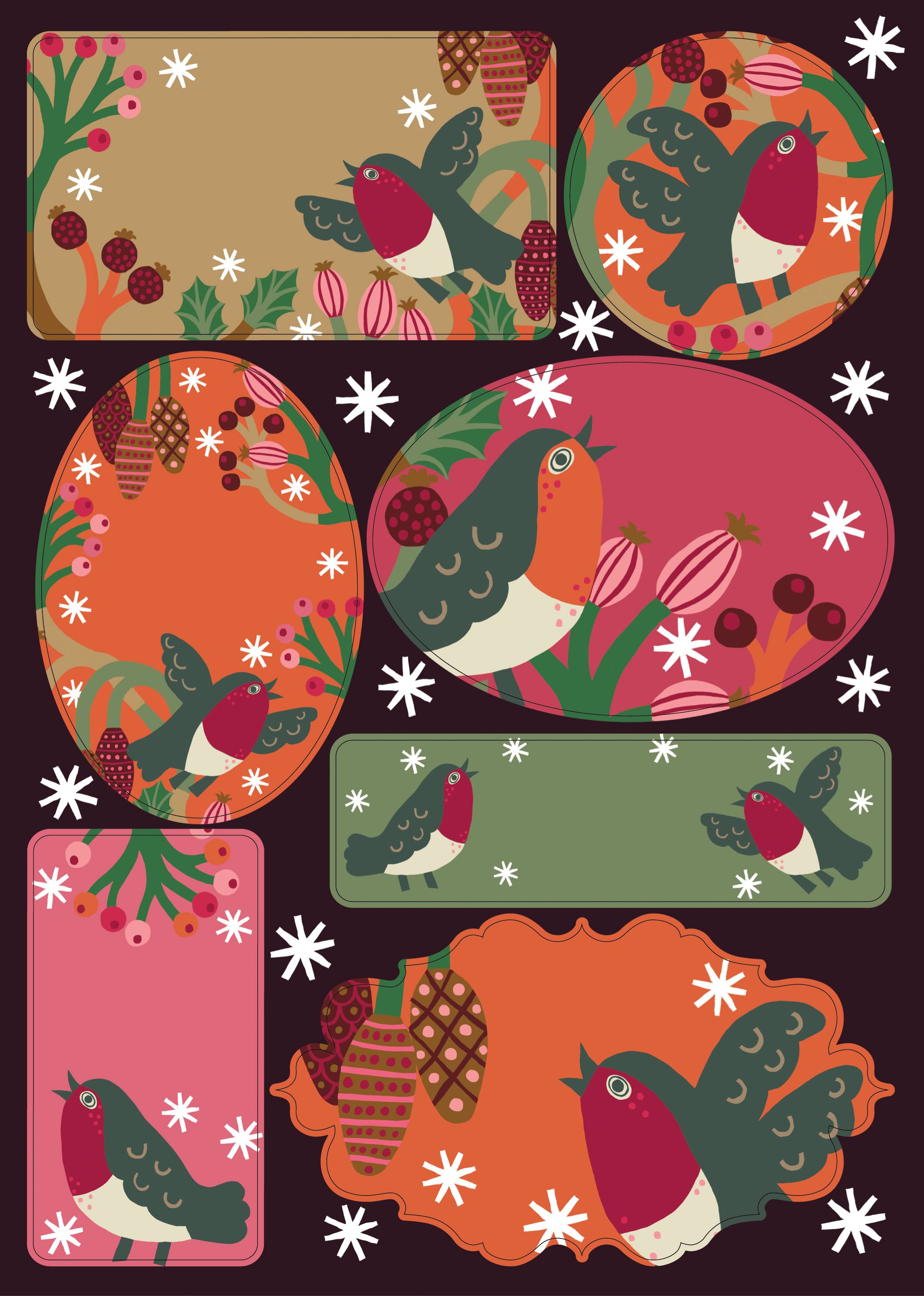 Christmas Chorus Sticker Label Sheets - 3