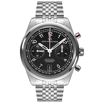021521 Sjöö Sandström Royal Steel Chronograph 40 svart