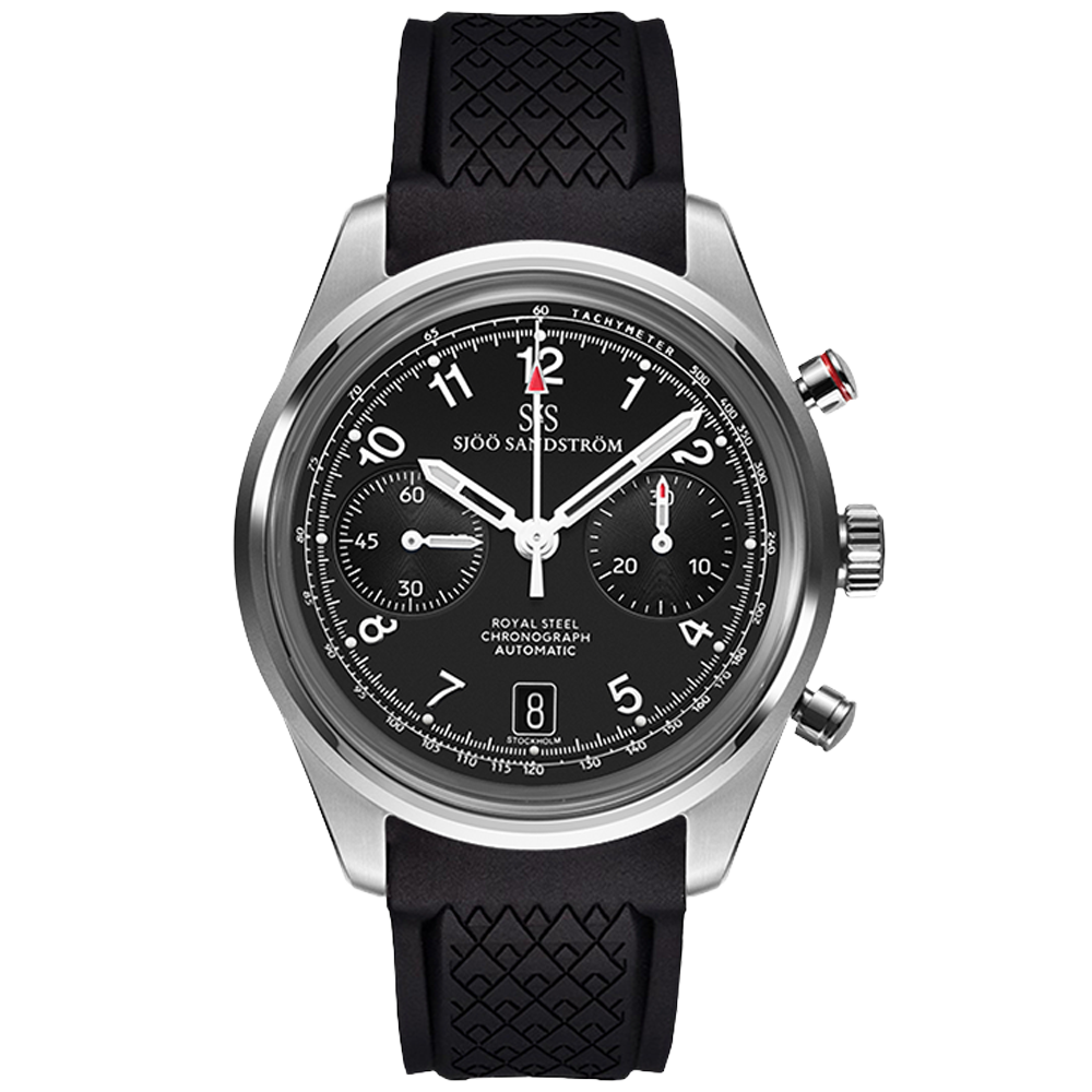 021538 Sjöö Sandström Royal Steel Chronograph 40 svart