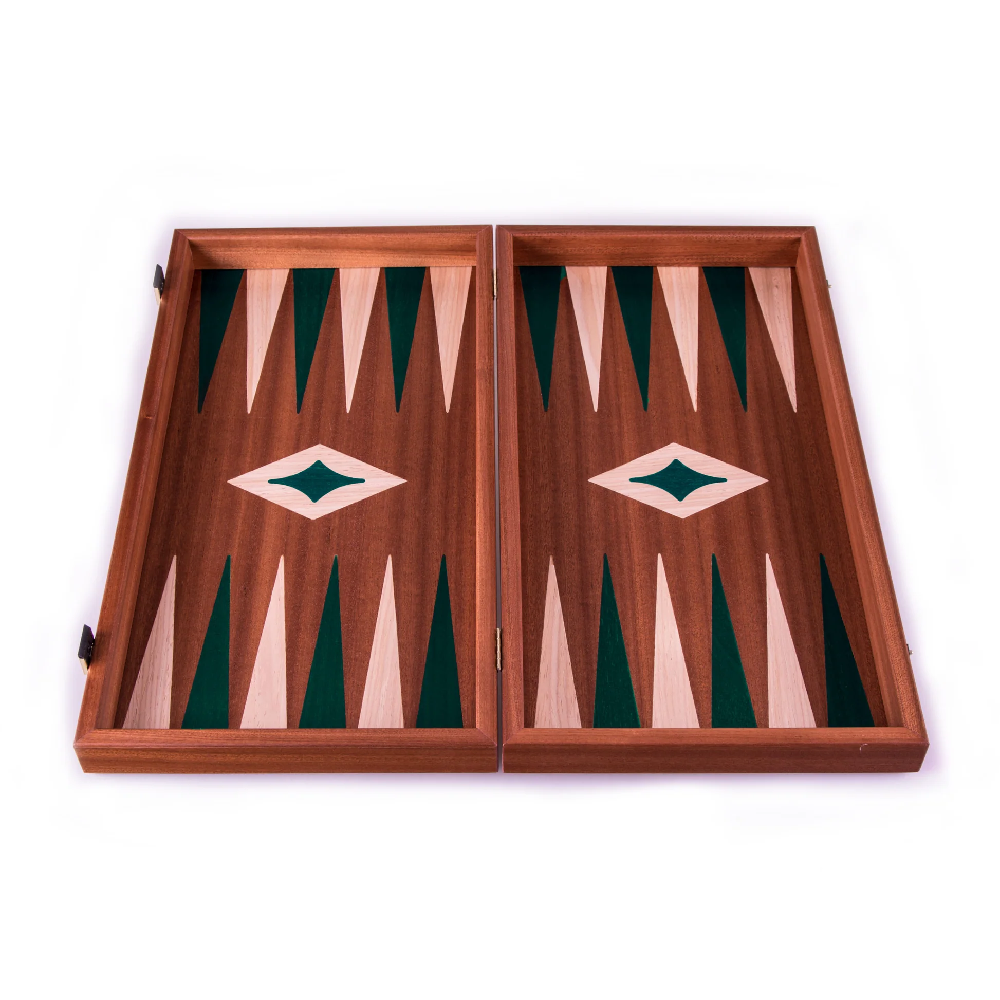 Handmade Backgammon Mahogany Green 38x20 cm  - 3