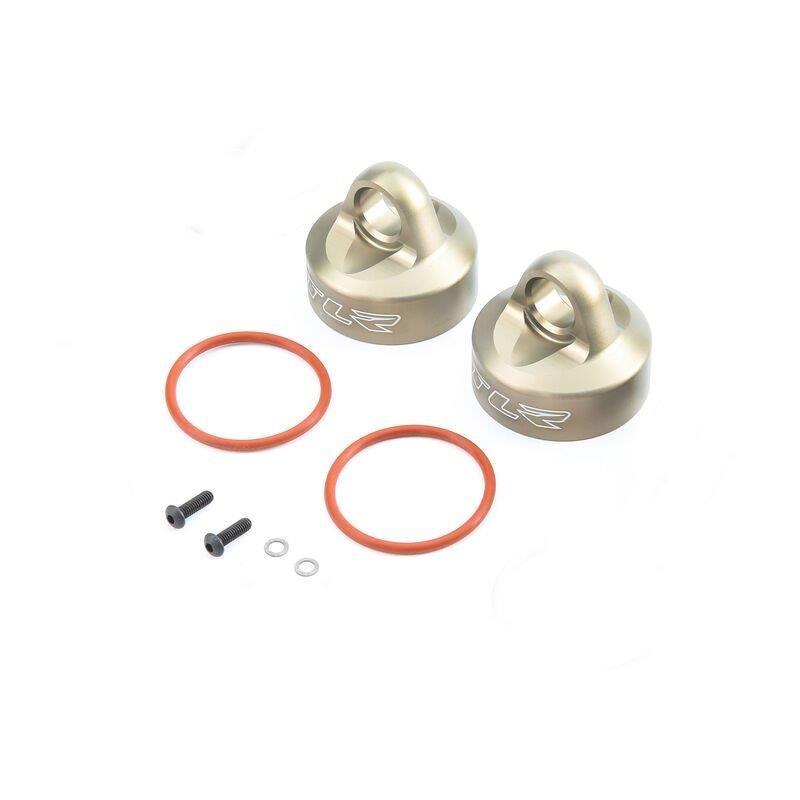 TLR Bleeder Shock Caps, Al (2): 5T, MINI WRC