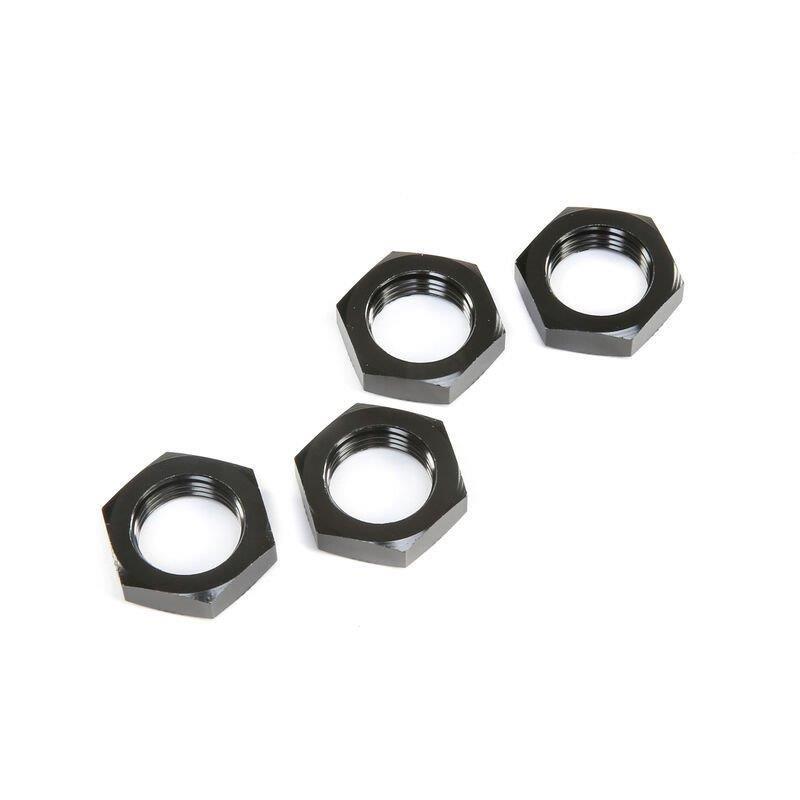LOSI Wheel Nuts, Black (4): 5ive-T 2.0
