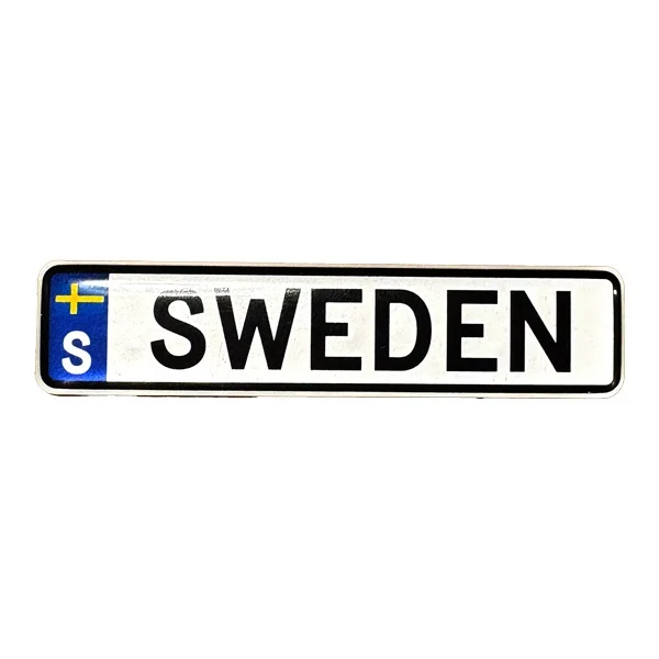 Magnetic epoxy license plate - Sweden