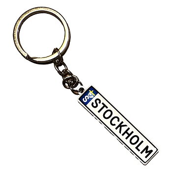 Keychain epoxy license plate - Stockholm
