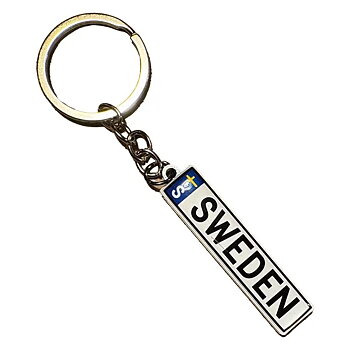 Keychain epoxy license plate - Sweden